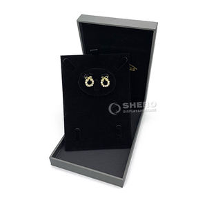 Juego de Cajas de Joyería de Piel Sintética Personalizadas al por Mayor en Color Gris con Logotipo para Collares, Pulseras, Pendientes y Anillos - Product Image 6