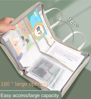 Sac à main en maille transparente à fermeture éclair en forme de L A3/A4 Grande ouverture pour les devoirs Tutoriel pour les élèves du primaire et du secondaire