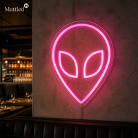 En stock : Enseigne néon Alien, Lumière néon LED alimentée par USB 5V, Compatible avec boîtier de batterie, Décoration murale pour salle de jeux, bar, man cave, fête