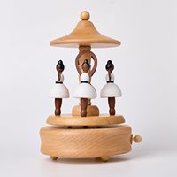 Boîte à musique en bois de hêtre avec cheval de carrousel et ballerine dansante, cadeau de Noël, accents décoratifs, cadeaux de niche