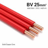 Câble de construction BV 25mm, monoconducteur, cuivre massif, isolé PVC, 450-750V, pour câblage domestique, direct usine