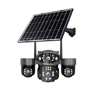 Cámara de Vigilancia Exterior con Energía Solar, Panorámica de 360 Grados, 4G, Impermeable, con Triple Vista, Resolución de 6MP, Almacenamiento en la Nube - Product Image 1