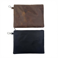 Pochette pour objets de valeur de golf en cuir véritable Boshiho - Couleur et taille personnalisables, pochette antidérapante durable pour accessoires de golf