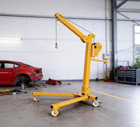 Mini grue de chantier compacte et portable CE 300KG à flèche pivotante électrique à chaîne en acier pour entrepôt de construction et manutention de matériaux