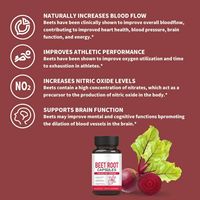 Aeglewell OEM Capsules de racine de betterave biologique, extrait de betterave en gélules, santé cardiaque, performance sportive, soutien cérébral