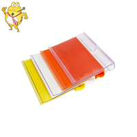 Porte-étiquettes en PVC transparent à clipser pour les rayons de supermarché, insertion d'étiquettes en papier, affichage au détail, canal de vente