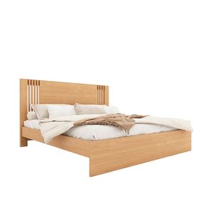 Juegos de muebles de dormitorio para apartamento NOVA Resort, cama King Size, camas dobles de estilo escandinavo, marco de cama con plataforma de madera maciza de roble - Product Image 3