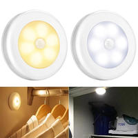 Bâton de nuit sans fil alimenté par piles-N'importe où dans le placard Petit détecteur de mouvement au-dessus de l'armoire Lampe Lotus à lumière LED