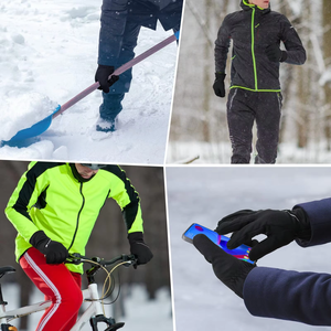 Gants <span class=keywords><strong>de</strong></span> <span class=keywords><strong>sport</strong></span> d'hiver imperméables unisexes pour l'extérieur, coupe-vent avec compatibilité tactile pour le <span class=keywords><strong>ski</strong></span> et le vélo, moto - Product Image 6