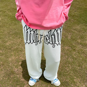 Nuovi <span class=keywords><strong>pantaloni</strong></span> <span class=keywords><strong>bianchi</strong></span> di lusso di moda di strada Waffle <span class=keywords><strong>in</strong></span> <span class=keywords><strong>maglia</strong></span> schiumante <span class=keywords><strong>pantaloni</strong></span> sportivi dritti Waffle <span class=keywords><strong>pantaloni</strong></span> Casual da esterno uomo - Product Image 4