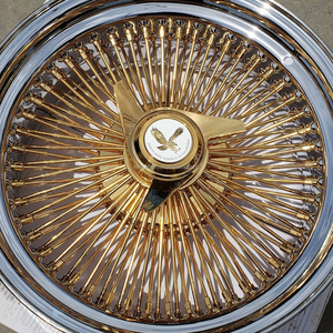 Jantes en acier à rayons profonds de 20 à 26 pouces, finition chrome doré, 4 pièces, PCD 5x114.3, neuves - Product Image 1