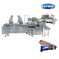 Ligne de fabrication de biscuits sandwich entièrement automatique connectée à une machine d'emballage sur le bord