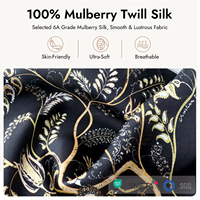Foulard carré en soie de mûrier 6A personnalisé OEM à faible MOQ, essai rapide en 7 jours, foulard floral Paisley doré sur base noire en pure soie personnalisable