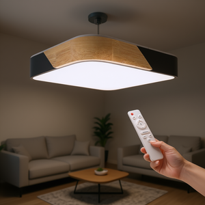 LEDUNI 24W LED plafoniera con telecomando dimmerabile 2700K-6500K temperatura colore 2400LM per soggiorno Design IP44 - Product Image 2