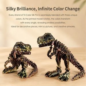 เส้นพลาสติกสำหรับพิมพ์ 3 มิติ Antinsky PLA Silk Tri Colors ขนาด 1.75 มม. น้ำหนัก 1 กก. สีรุ้ง ยืดหยุ่นได้ หลายสี สำหรับวัสดุพิมพ์ 3 มิติ - Product Image 5