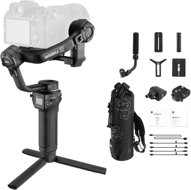 ZHIYUN Weebill 3S 3-Axis Camera Stabilizer Gimbal Handheld Bluetooth Control Fill Light for DSLR Mirrorless Cameras
