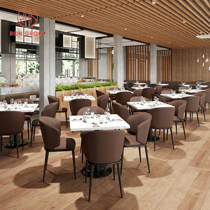 Moderne Restaurant Meubelset Hotel Cafe Fastfoodcabine Zitplaatsen Halve Cirkel Eetbank Marmeren Tafelstoelen - Product Image 6