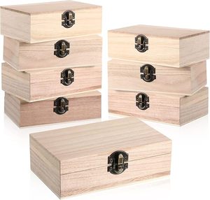 Caja de Almacenamiento de Madera en Blanco para Manualidades - Se Puede Pintar y Usar para Guardar Joyas - Product Image 1