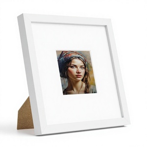 กรอบรูปไม้โอ๊ค<span class=keywords><strong>ธรรมชาติ</strong></span>ขนาด 8x8 นิ้ว ผิวด้าน พร้อมแผ่นรองรูปขนาด 4x4 นิ้ว สำหรับตั้งโต๊ะและแขวนผนัง - Product Image 1