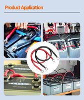 Cable inversor de corriente negro y rojo para baterías de embarcaciones, caravanas, coches y motocicletas