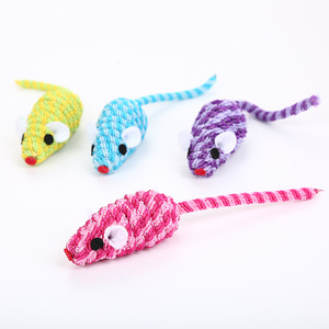 New Furry Rattle chuột nhỏ mèo con tương tác chơi các loại màu Mèo đồ chơi chuột mèo sản phẩm - Product Image 5