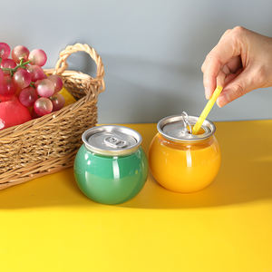 空小圆形拉环果汁瓶200毫升球形汽水罐，用于果汁包瓶和容器 - Product Image 2