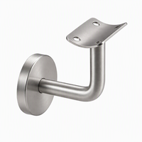 Support mural en acier inoxydable 304 pour main courante, support de rail pour tube rond, base de rosette, support de barre d'appui, fixation d'escalier
