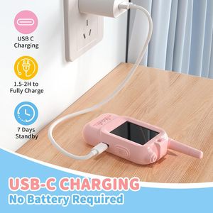 Talkie-walkie vidéo créatif pour enfants, bidirectionnel, portée de 1500 pieds, effets vocaux sympas pour les enfants de 3 à 12 ans, Noël, anniversaire, extérieur - Product Image 6