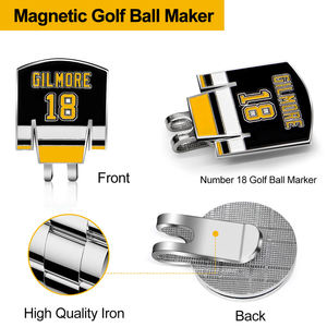 Marqueur de balle de golf magnétique type jeton de poker avec clip pour chapeau, livraison rapide - Product Image 3