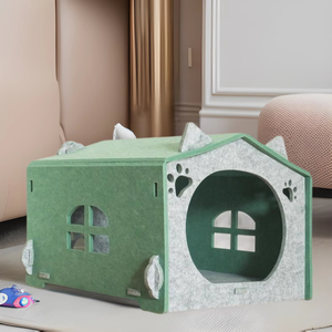 Cama para Gatos Ecológica Premium Tipo Cueva – Refugio Plegable de Fieltro Insonorizado, Diseño Cerrado Resistente a Arañazos - Product Image 1