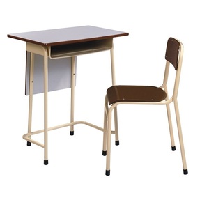 Bureau et chaise d'étudiant modernes pour salles de classe primaires et secondaires, en bois et métal, modèle PT-306E - Product Image 4
