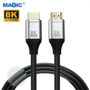 New Products Braided 8k 60HZ Hdmi 2.1 Cable 24K Gold Plated 4K 8K 1M 1.5M 2M 3M 5M 10M 15M 20M 30M Hdmi To Hdmi Cable