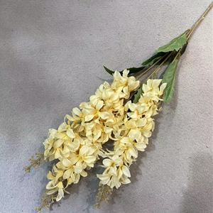 Flor de Jacinto de seda artificial con tallo largo Faux <span class=keywords><strong>Hyacinthus</strong></span> <span class=keywords><strong>Orientalis</strong></span> para decoración floral de Navidad 3 tenedores para boda y fiesta - Product Image 3