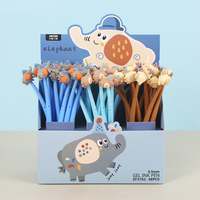 Stylo gel créatif Jumping Elephant Shake avec pointe d'encre noire/bleue de 0.5mm pour étudiants