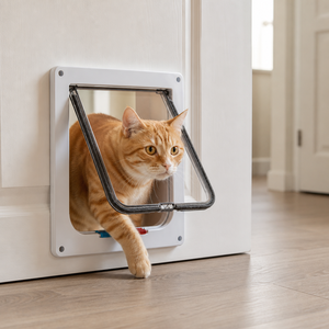 Porta <span class=keywords><strong>per</strong></span> Gatti con Chiusura a 4 Vie, <span class=keywords><strong>per</strong></span> Gatti e <span class=keywords><strong>Cani</strong></span> di Piccola Taglia, <span class=keywords><strong>per</strong></span> Interni ed Esterni, con Sportello Bianco - Product Image 5