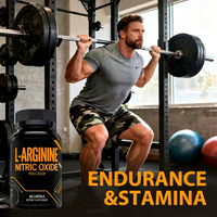 Capsules de L-Arginine, L-Citrulline, complément alimentaire stimulant l'oxyde nitrique pour la circulation, l'énergie, les performances et le soutien musculaire