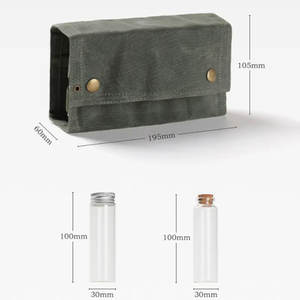 Mydays Outdoor contient 9 pots à condiments en verre, ensembles de combinaisons de barbecue, toile de <span class=keywords><strong>cire</strong></span>, bouteille d'assaisonnement, sacs de rangement pour pique-nique - Product Image 4