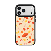 Coque de téléphone AG Feeling Black Edge avec motif automne doré pour iPhone 17, 17 Pro Max, 16 Pro, 15 – Coque magnétique