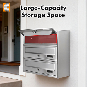 Оптовая продажа, наружный кластер, водонепроницаемый почтовый ящик из нержавеющей стали, замок для ключей, почтовый ящик для коммерческого использования-квартиры, офис - Product Image 3