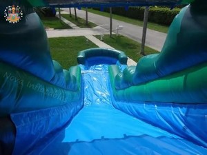 Novo Modelo de Escorregador Inflável Grande Cyclone de 32 pés de Altura NVWS-102 para Parques de Diversões com Piscina à Venda - Product Image 4