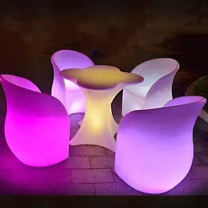 High quality wholesale shining plastic Illuminated led party rental furniture