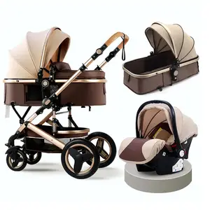 Système de voyage 3 en 1 pour bébé, poussette pour bébé, vente en gros, Double 3 en 1, fabrication chinoise