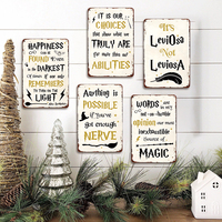 Plaque murale décorative en métal avec citation de sorcier, thème magique vintage, pour chambre, cadeau pour fan, décoration intérieure
