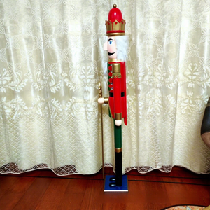 <span class=keywords><strong>Cascanueces</strong></span> de 1.06m, Nuevo Modelo <span class=keywords><strong>2023</strong></span>, Muñeco de Soldado de Gran Tamaño, Marioneta Navideña 01601, Hecho a Mano en Madera, Estilo Europeo - Product Image 3