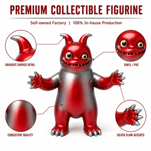 Figura de acción coleccionable de monstruo rojo personalizada de vinilo, OEM ODM, producto directo de fábrica - Product Image 1
