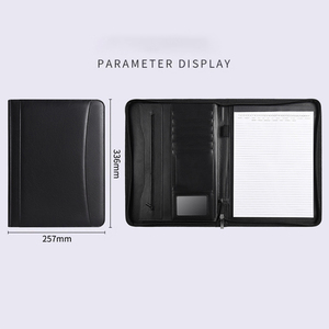 Tablet A4 <span class=keywords><strong>A3</strong></span> Kích thước giấy PU da danh mục đầu tư thư mục tập tin với dây kéo ngân hàng điện - Product Image 5