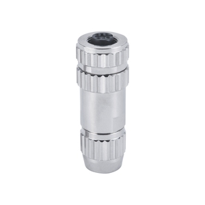 Conector de conexión de tornillo M12 <span class=keywords><strong>d</strong></span>-code de 4 pines, conector macho de campo Bobinado (tipo de montaje), salida de cable de 4,0-7,0mm, blindado de 360 grados - Product Image 3