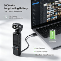 Nouveau 4K HD 180 °   Caméra d'action anti-tremblement à objectif rotatif avec écran de 2,0 pouces, batterie de 2000 mAh, légère pour le vlogging et les voyages