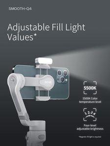 <span class=keywords><strong>ZHIYUN</strong></span> <span class=keywords><strong>Smooth</strong></span> Q4 <span class=keywords><strong>Combo</strong></span> <span class=keywords><strong>estabilizador</strong></span> 3-Axis Smartphone Phone Gimbal varilla de extensión incorporada plegable y portátil para TikTok YouTube - Product Image 2