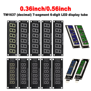 0.56" TM1637 6-<strong>Digit</strong> <strong>7</strong> <strong>Segments</strong> Digital Tube Clock Module Double Dots LED <strong>Display</strong> Screen Board - Product Image 2
